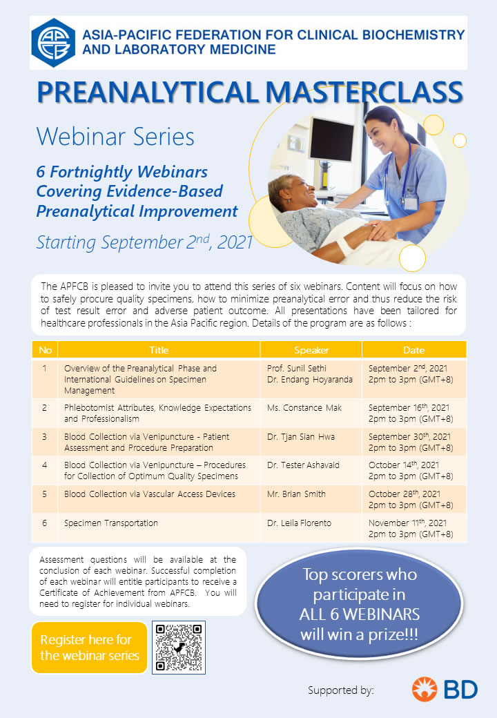 Preanalytical Masterclass Webinar Series